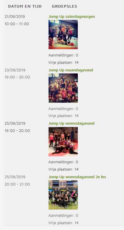 geen aanmeldingen jump up
